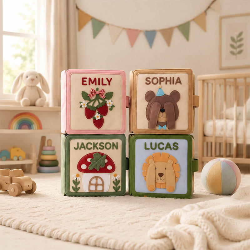 Personalized Kids Quiet Book – Custom Name 10-Page Interactive Activity Book with Multiple Themes