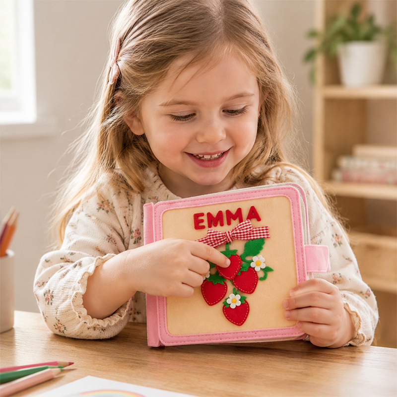 Personalized Kids Quiet Book – Custom Name 10-Page Interactive Activity Book with Multiple Themes