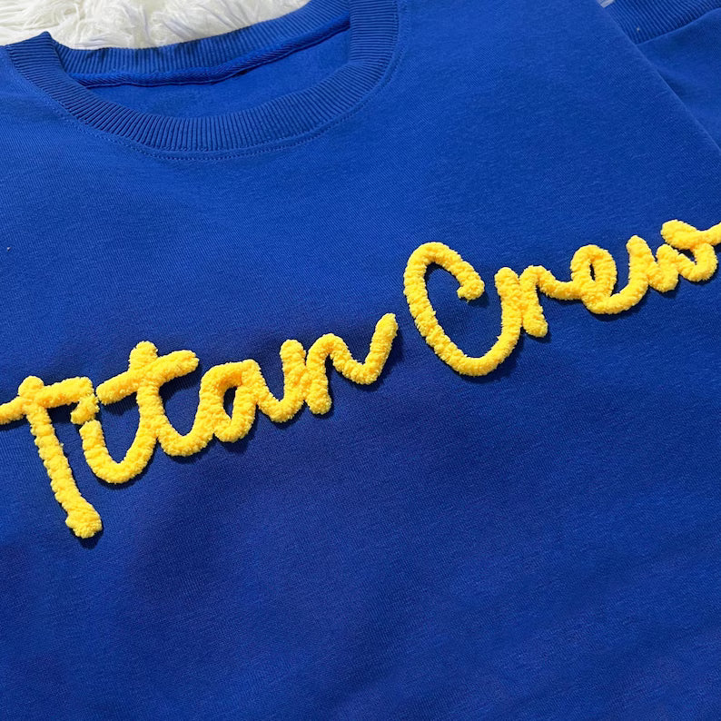 Personalized Custom Text Shirt – Custom Name, Team Name or Nickname Crewneck Sweatshirt & Hoodie