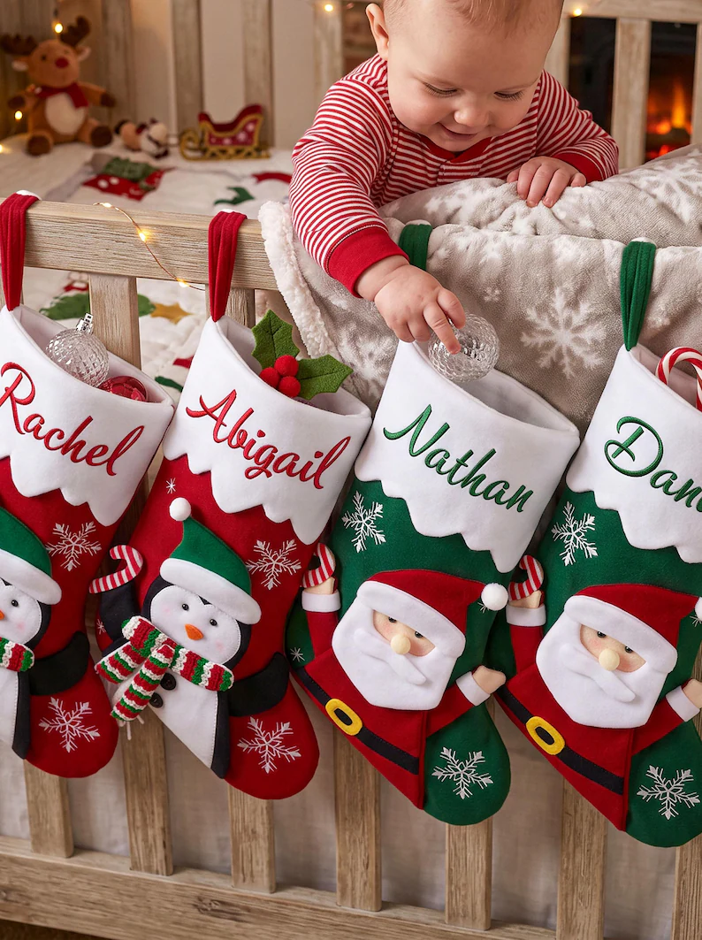 Personalized Christmas Stocking – Custom Name Holiday Stocking