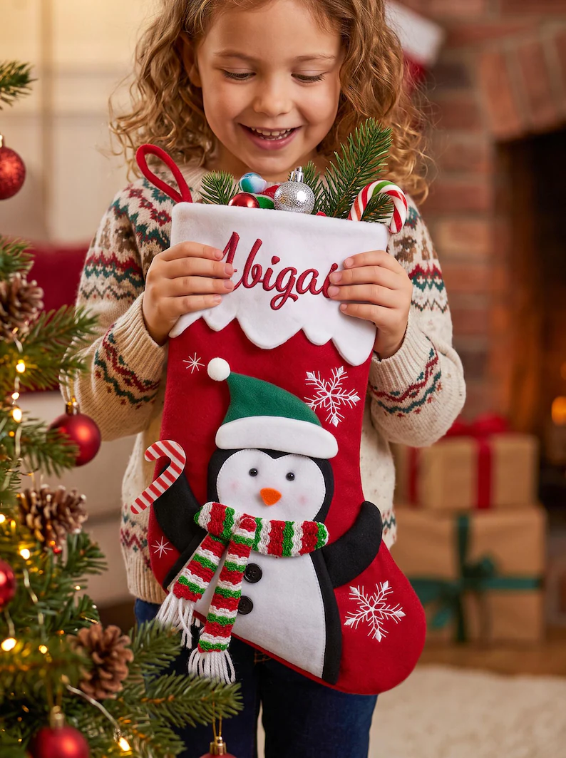 Personalized Christmas Stocking – Custom Name Holiday Stocking